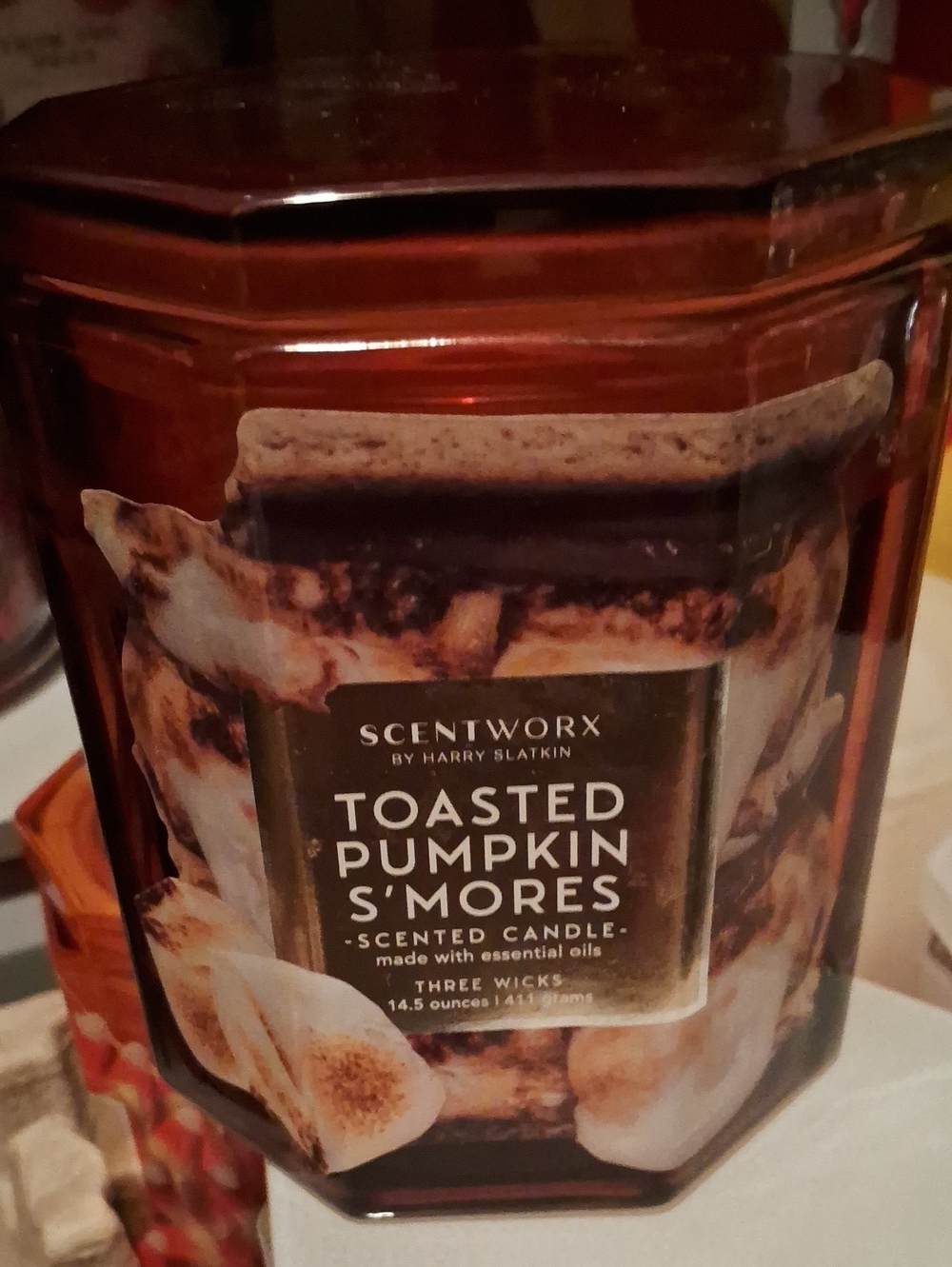 ScentWorx Toasted Pumpkin S'mores Scented Candle - Brown